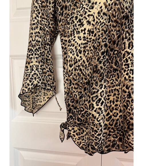Giorgio Fiorlini Collection Leopard Print Blouse Size Medium - Picture 4 of 9